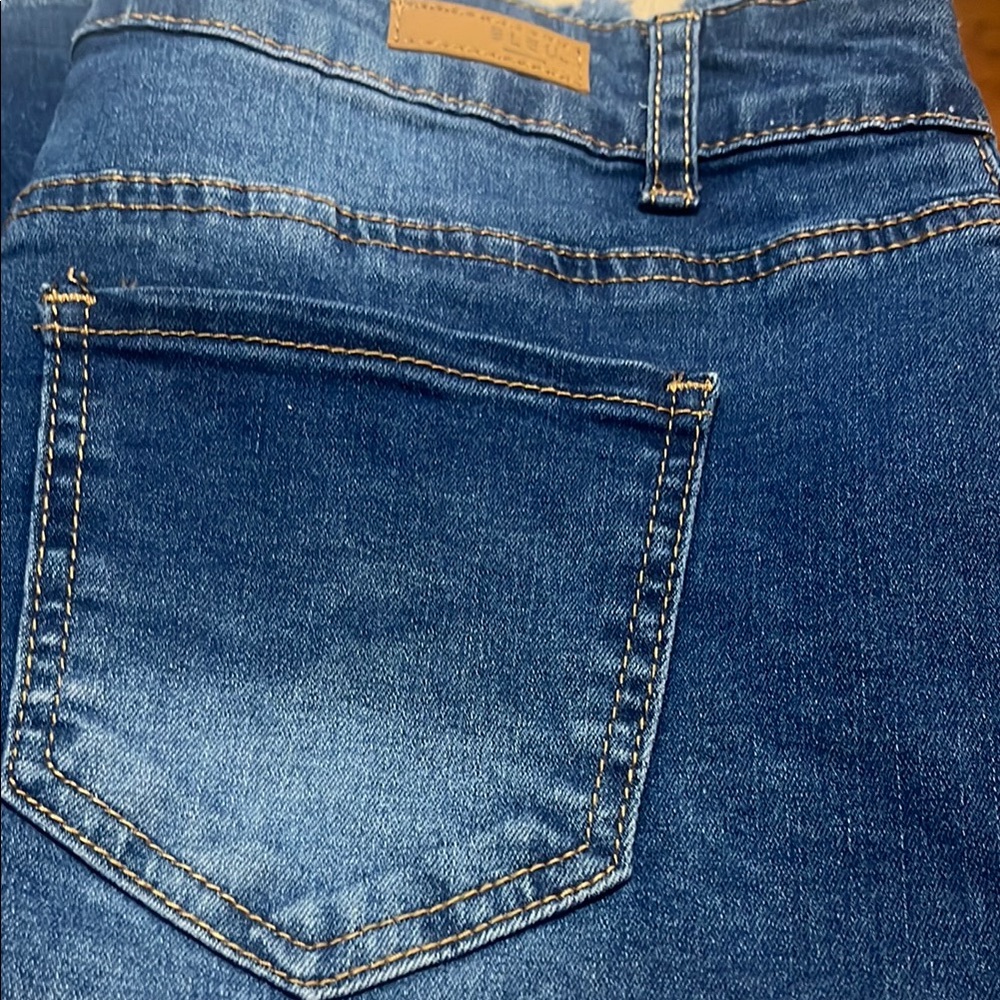 Bleu Blue denim Jean Knee-Length Skirt for Casual Wear Size 6 - Picture 8 of 14